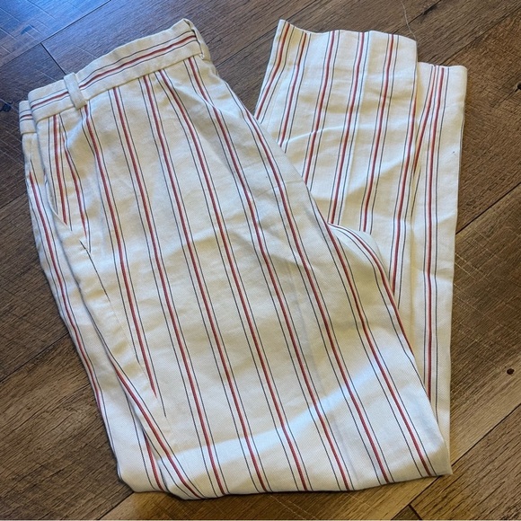 Sandro Beachy White With Red And Blue Striped Pants. BB - Picture 3 of 3